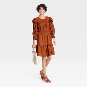 🐞🌺3 for$35🐞🌺NWT Universal Thread Women’s Ruffle Long Sleeve Dress